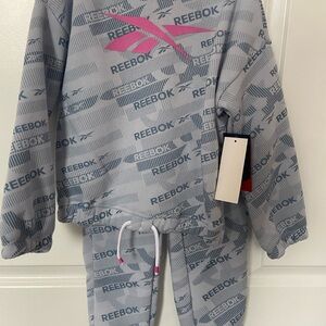 Reebok Gray and Pink Pajama Set with Cozy Lounge Fit